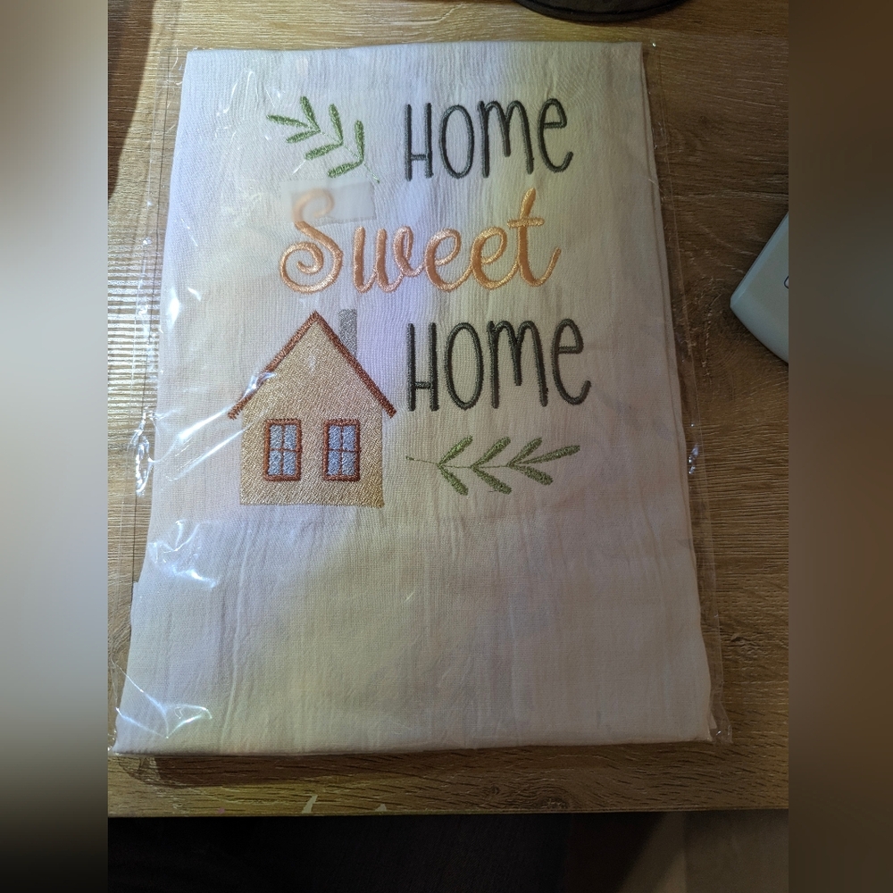 Home Sweet Home Embroidered Towel